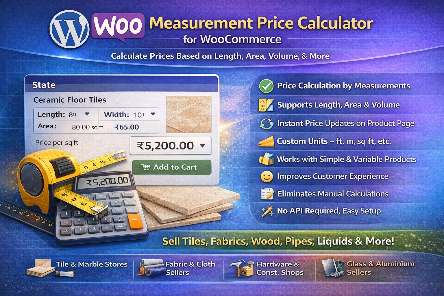 WordPress Measurement Price Calculator for WooCommerce